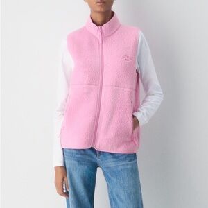 XS Aritzia POLARTEC thermal pro mockneck PINK Fleece Vest